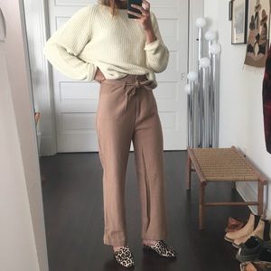 Wool Grady Pants in Camel. Brand: Just Female. Size XS./ 26